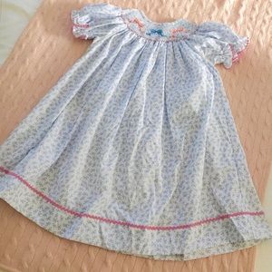 Vive La Fete Smocked Bishop Dress Size 2 NWT